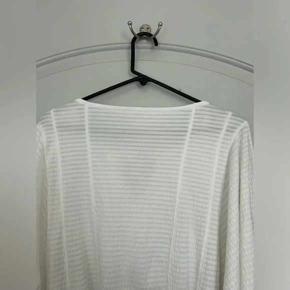 Anthropologie Rebecca smocked top puff sleeves white size small - Picture 8 of 12